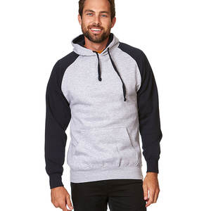 Jersey de algodón 100% para hombre Sudadera con capucha de manga raglán con forro polar al por mayor E - Product Image 3