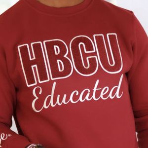 HBCU Chenille sudadera educada bordado letra griega ropa cuello redondo pulóver clásico polar cálido invierno Top - Product Image 4