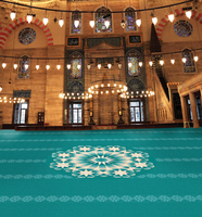 Rouleau de tapis de mosquée en acrylique de haute densité ou de qualité économique tapis de prière turc Masjid pour des projets de mosquée personnalisés