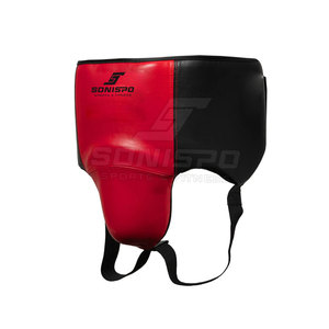 Protège-entrejambe de boxe SONISPO en PU, rouge et noir, pour hommes, protection d'entraînement - Product Image 2