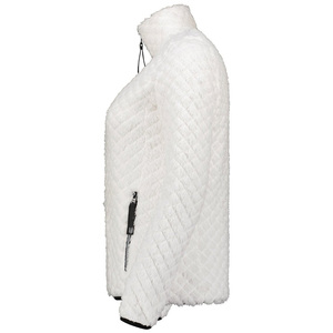 Stand Collar <b>Winter</b> Outdoorwear Premium Zipper Polar Fleece Jacket <b>For</b> <b>Women</b> Wholesale Heavyweight Breathable Durable Jacket - Product Image 4