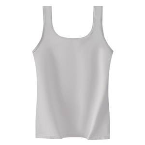 OEM Service High Quality Custom Women's Tank <b>Top</b> 100%Cotton Blank Square Neck Sleeveless Double Lined Basic <b>Tops</b> Tank <b>Top</b> - Product Image 1