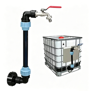 S60*6 Female Thread IBC Ton <strong>Barrel</strong> Connector Kit 3/4 Inch Thread Brass Tap Faucet Kit for Water Tank Aquarium Garden <strong>Barrel</strong> - Product Image 1