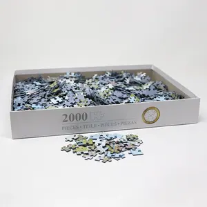Puzzle de la carte du Royaume-Uni 2000 pièces, design personnalisé, jeu de puzzle Grande-Bretagne avec impression de logo gratuite, personnalisation de la taille par MAPS MINUTES - Product Image 2