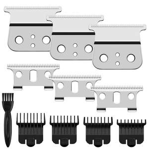 Lot de 3 lames de rechange professionnelles en T pour tondeuses, en acier inoxydable, électriques et alimentées par USB, pour la coupe de cheveux de barbier - Product Image 1
