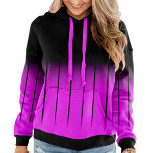 เสื้อฮู้ดแขนยาวผู้หญิง ขายดี คุณภาพสูง สีตัดกัน ทรงโอเวอร์ไซส์ - Product Image 5