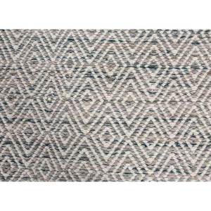 พรมลายเรขาคณิตสีเบจและสีน้ำตาล ทอแบบแบน ทำจากขนสัตว์และวิสโคส สำหรับบ้าน รุ่น ADWV-13047 - Product Image 3