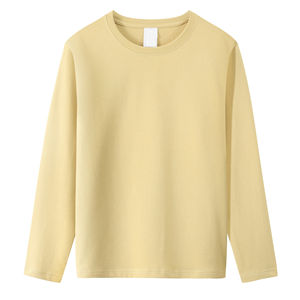 Camiseta de mujer de manga larga de algodón primavera otoño camisetas de manga completa cuello redondo tela de punto informal servicio OEM - Product Image 5