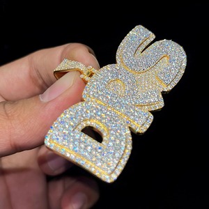 RB GEMS, logotipo inicial personalizado, ajuste de bisel, estilo Hip Hop, VVS Moissanite Diamond, certificado IGI para joyería de fiesta para hombres - Product Image 5