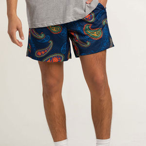 Shorts en maille pour hommes, 100 % polyester, blanc et noir, respirants et confortables, avec taille élastique - Product Image 3