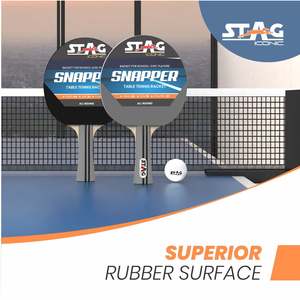 STAG ICONIC Snapper Series Sport Playset Raquettes de tennis de table avec caoutchouc à picots vers l'extérieur, bois de peuplier durable, poids 200g - Product Image 4