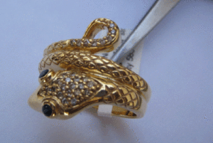 Anillo de Serpiente con Zafiro y Diamantes, Chapado en Rodio, Estilo Hip-Hop, Joyería de Declaración con Engaste de Bisel para Regalo de Boda, Certificado IGI - Product Image 2
