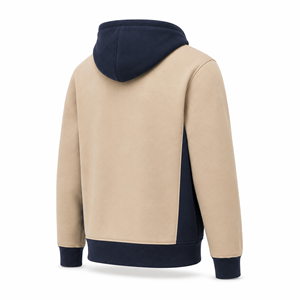Wholesale for <b>Navy</b> Contrast Panel Pocket Pullover Hoodie <b>Men</b> Heavyweight Cotton <b>Fleece</b> Quick Dry Breathable Stringless - Product Image 4