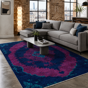 <b>Rug</b> Weavers RW7029 Ardebil Denim Traditional Washable <b>Rug</b> Dropshipping Wholesale Washable Chenille 10 Sizes - Product Image 3