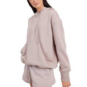 Nouveau sweat à capuche pour femme en coton 100% tricoté, personnalisé, à la mode, avec poche kangourou, logo sur le devant, pull-over - Product Image 2
