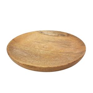 Assiette ronde en bois de couleur naturelle pour la cuisine et la table en gros Assiettes et plats pour la vaisselle Assiette de service - Product Image 1