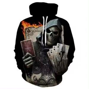 Sudaderas con capucha y sudaderas totalmente sublimadas-Abrigo de chaqueta con estampado de calavera - Product Image 5