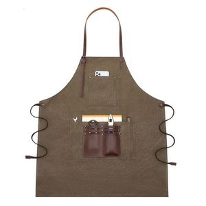 Tablier de barbier en coton de haute qualité avec sangle réglable - Product Image 1