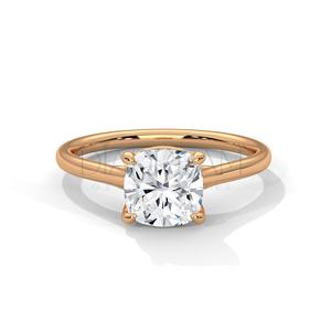 Top qualité 14KT or blanc massif coupe fantaisie Leb diamant VVS clarté mariage Solitaire bague de fiançailles pour les femmes - Product Image 3