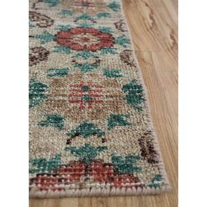 พรมขนสัตว์ถักมือลายดอกไม้และลวดลายนามธรรม สีเบจและสีน้ำตาล รูปทรงสี่เหลี่ยมผืนผ้า สำหรับห้องนั่งเล่น/ห้องนอน-GS-7273 สำหรับวัยรุ่น - Product Image 4