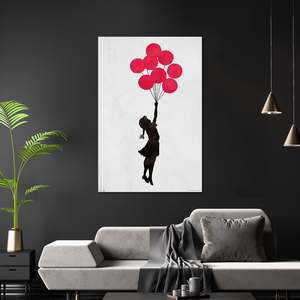 Póster en Lienzo de Banksy con Diseño de Niña Flotante para Decoración de Pared - Product Image 2