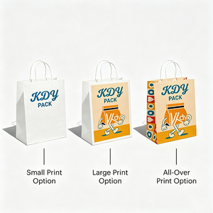 Bolsa de Compras de Papel Blanco Personalizada de Alta Calidad, Impresa en Toda la Superficie, con Asas Retorcidas, Tipo Boutique - Product Image 6