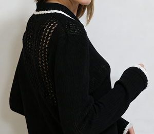 Suéter de Punto Casual para Mujer, Cuello Redondo, Cierre de Cremallera, Manga Larga, OEM y ODM - Product Image 4