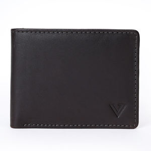 Tout-en-un Bi-Fold Premium Portefeuille en cuir véritable Broderie pour hommes Ultra léger Slim RFID Blocking Doublure en coton courte longueur - Product Image 1