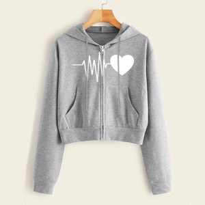 เสื้อครอปมีฮู้ดผ้าฟลีซสำหรับผู้หญิงผ้าคอตตอน100% มีซับในสำหรับฤดูหนาวงานตามสั่งแบบ2025 - Product Image 4