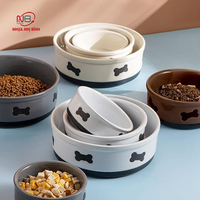 Bols pour chiens et chats en plastique de qualité supérieure, écologiques, ronds, élégants, durables, robustes, avec fond antidérapant, mangeoire multi-animaux