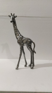 Escultura de animal de metal decorativa, estatua de jirafa grande, estante superior - Product Image 2