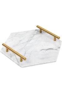 MESA DE COFFE MABLE Bandeja de botes de borde de latón decorativa de lujo personalizada Bloques de cortar de borde dorado de mármol de lujo Diseño creativo - Product Image 6