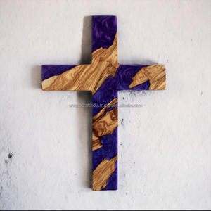 Cruz de resina de madera hecha a mano 100% Cruz sagrada de madera natural al mejor precio directamente de la India - Product Image 2