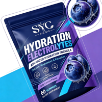 SYC BIO Hydratation Électrolytes, Gommes au Calcium, Magnésium et Potassium, Récupération Post-Entraînement, 60 Unités, OEM ODM Marque Privée