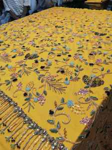 Tela de Red Bordada a Mano con Cuentas, Ecológica y de Lujo, Estilo Cruzado, Tejido de Punto para Uso en Accesorios - Product Image 5