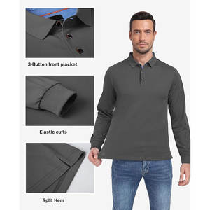 OEM 100% cotone colletto personalizzato per <span class=keywords><strong>Polo</strong></span> da uomo veloce asciutto Plain <span class=keywords><strong>Polo</strong></span> da Golf con Logo frontale Casual modello solido - Product Image 3