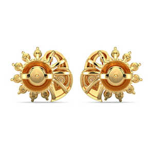 Pendientes de diamantes de oro amarillo Mistic Plume - Product Image 3