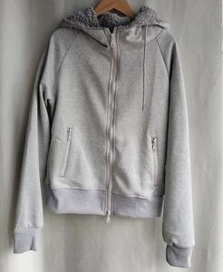 Laine d'agneau grise Double fermeture éclair Hoodies vêtements pour femmes taille mince à capuche femmes sweats à capuche confortables - Product Image 3