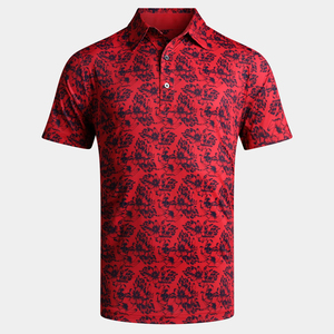 Polo de hombre de alta calidad para verano, informal, de manga corta, antiarrugas, comprimido, hecho de tela de punto para sublimación - Product Image 1