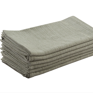 ชุดผ้าเช็ดในครัวผ้าคอตตอนรีไซเคิลแบบแห้งเร็วสีดำผ้าซับน้ำสำหรับบ้านโรงแรมร้านอาหารเด็ก-ยั่งยืน - Product Image 1