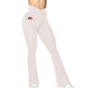 Los últimos pantalones de chándal acampanados transpirables de peso pesado para mujer, pantalones de pierna ancha con cintura elástica, informales de talla grande para adultos - Product Image 1