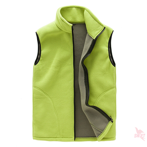 Custom 100% Cotton Shell Polyester Soft Shell <b>Vest</b> Reversible and Breathable <b>Fleece</b> Outer Wear - Product Image 1