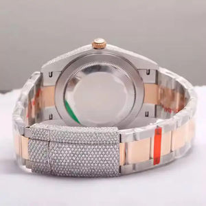 Reloj de Pulsera de Lujo con Diamantes Moissanite, Diseño Hip Hop, Personalizado, Original, con Esfera Marrón, Calidad Premium, Solo para Hombre - Product Image 2