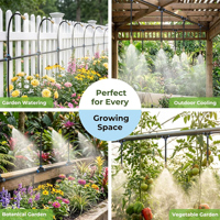 Kit de Riego para Jardín DIY, Boquilla para Áreas Pequeñas, 360° °   Sistema de Riego por Aspersión Ajustable para Patio, Invernadero, Césped y Plantas