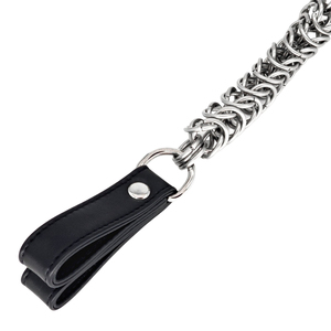 P01 Florentine Flogger, Látigo de Cuero Negro con Nudos Negros, Hecho a Mano, Cuero Premium, Látigo de Impacto, Artículos de Lujo para Adultos - Product Image 2