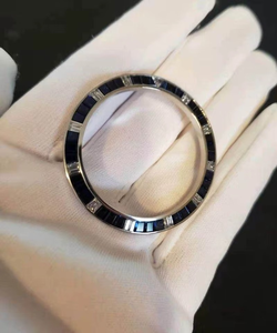 Luxira Jewels Luxury Blue Baguette Iced Handmade Custom Diamond Look Stainless Steel 40mm Watch Bezel Wristwatch <b>Tool</b> <b>Part</b> - Product Image 1