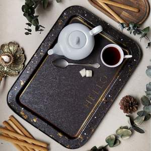 Bandeja Rectangular de Metal Marrón Terrazo de 310x430mm - Product Image 4