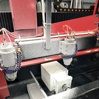Machine de gravure CNC à 6 têtes et 6 axes rotatifs pour la sculpture 3D de colonnes et piliers en marbre et granit