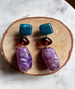 New Product Trend Fashion Jewelry Pendants <b>Resin</b> Fashion Oval Gradient <b>Earring</b> from f s international - Product Image 3