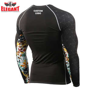 Su propio diseño MMA BJJ Mangas largas Rash Guard La mejor calidad Hombres Fitness Training Wear Rash Guard - Product Image 2